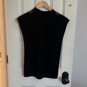 Anthropologie Black Sleeveless Sweater Size Medium